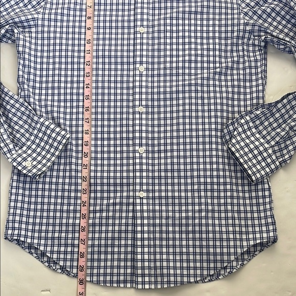 J. Crew Flex Thompson Flex Wrinkle Free Blue and White Shirt Large - Picture 5 of 17